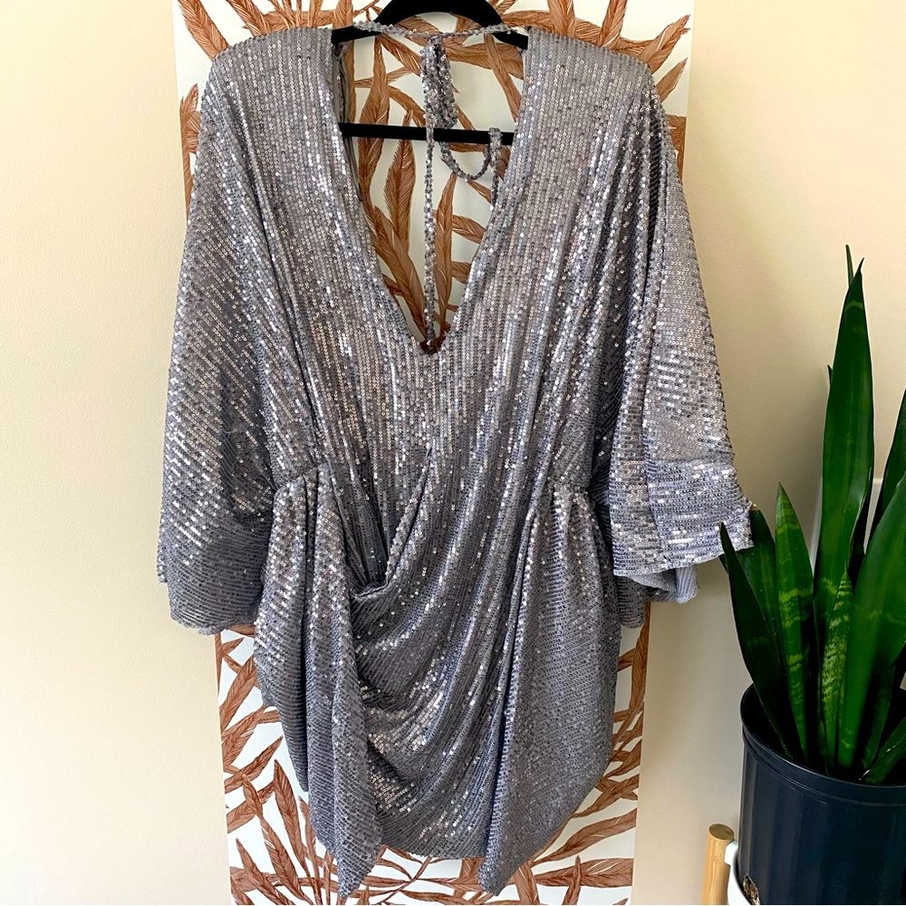 Mini Silver Sequins Dress!!!